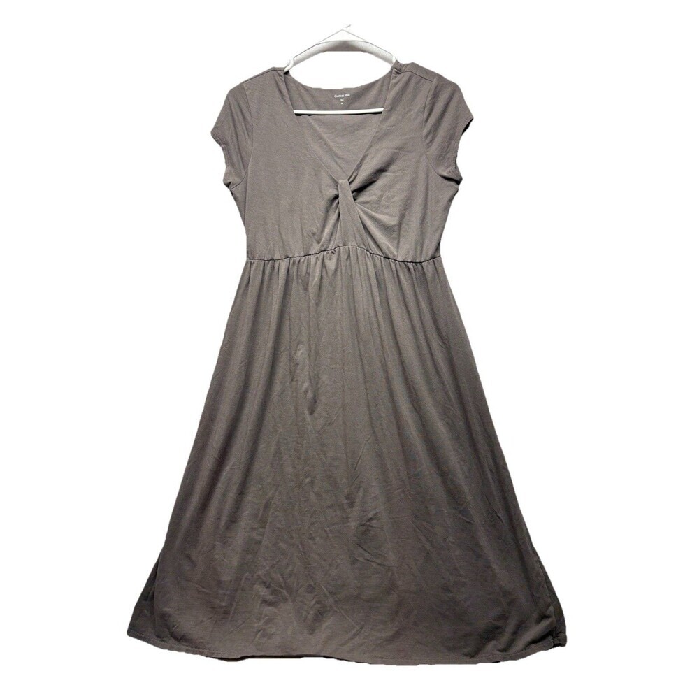 Garnet Hill Gray Dress The Valentino Style Size XS Cotton Blend